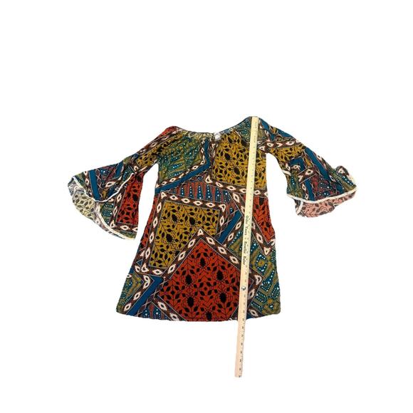 Lonesome Blouse Tunic Dress Womens Medium Multicolor Floral Off the Shoulder - Picture 10 of 10